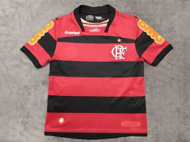 Camisa Oficial Flamengo Olympikus 2011, tamanho 2 anos (34x48cm). Ler anúncio.