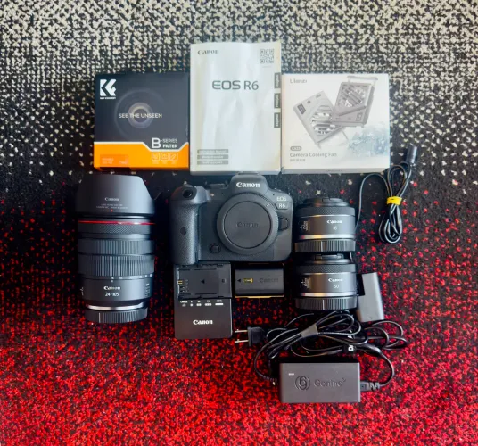 Canon R6 + Lentes RF e acessórios 