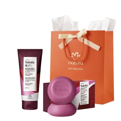 Kit Natura Tododia Cereja Negra e Praliné EXCLUSIVO