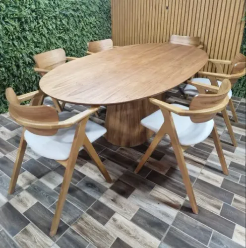 Mesa de Jantar com 6 Cadeiras 220x120cm DIVIDIMOS EM ATE 10 X SEM JUROS 