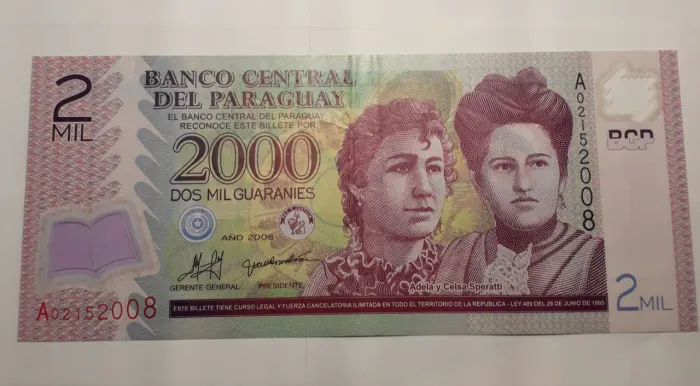 Nota 2000 Dos Mil Guaranies.