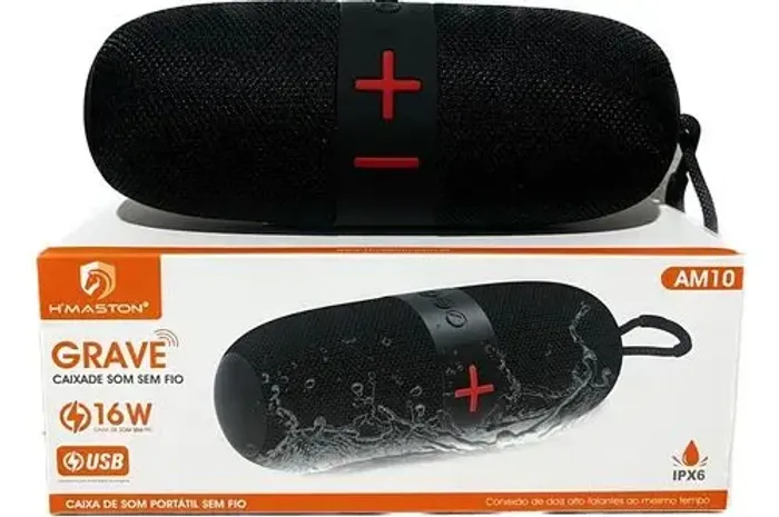 Caixa De Som Bluetooth Hmaston Grave Am10 16w