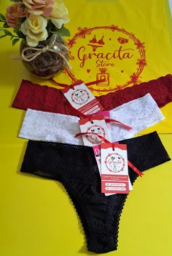 Calcinhas Fios dentais em renda Gracita Store