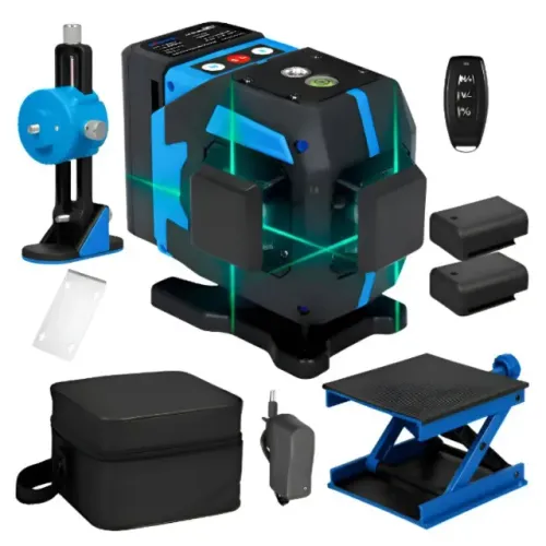 Nivel a laser 12 linhas profissional com 2 baterias