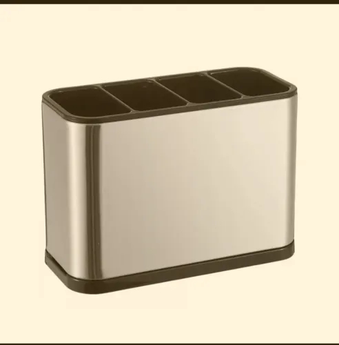 Porta Talher Escorredor Inox 4 Divisórias Pia Cozinha