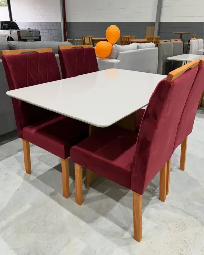 Mesa 4 Cadeiras Bordo NOVO QUEIMA DE MOSTRUÁRIO