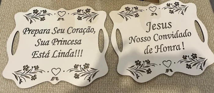 Plaquinhas de casamento 