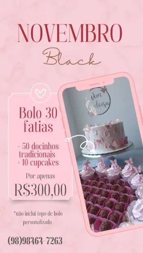 Kit festa bolos doces e salgados 