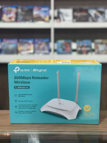 O O Roteador Wireless TP-Link 300Mbps - TL-WR840 - Novo - Loja Física - S/ Juros