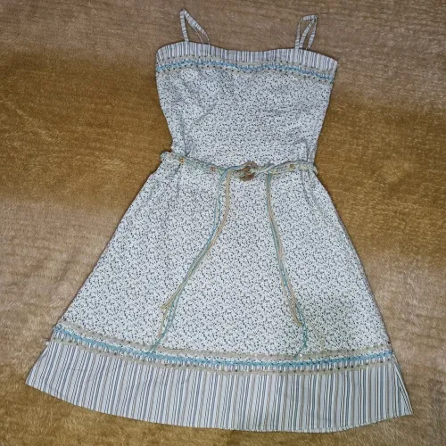 vestido florido vintage de algodão 