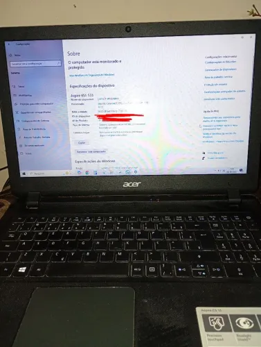 Notebook Acer Aspire ES15 COM UPGRADE 8gb ram e ssd