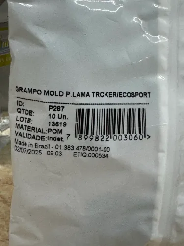 Grampo para friso lateral linha Ford ecosport e outros 10 unidades