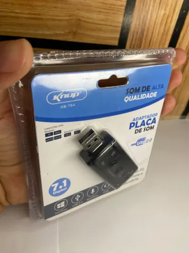 Adaptador placa de som USB 2.0 - HB-T64 KNUP