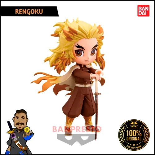 Action Figure Rengoku Qposket B - ORIGINAL BANDAI - Kimetsu No Yaiba