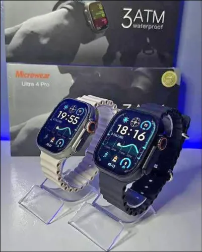 Smartwatch watch iwo microwear ultra 4 pro com whatsapp, novo e lacrado na caixa