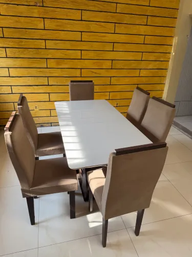 Mesa de vidro 6 lugares