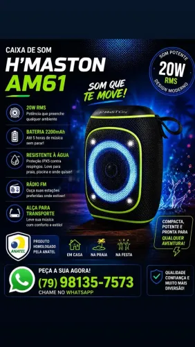 Caixa bluetooth 20w Hmaston
