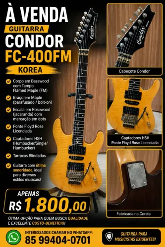 Guitarra condor fc400fm korea