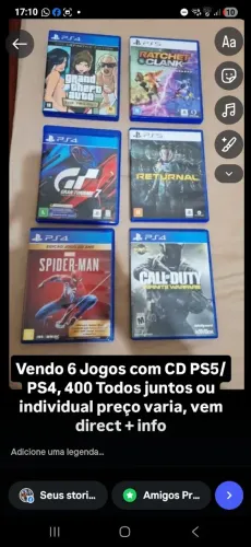 JOGOS PS5/PS4 MÍDIA FÍSICA