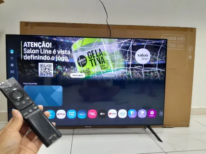 Tv 55 smart Samsung Crystal 4k com caixa e nota ( entrego)