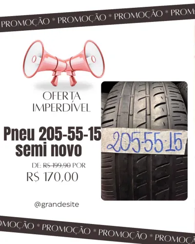Pneu semi novo