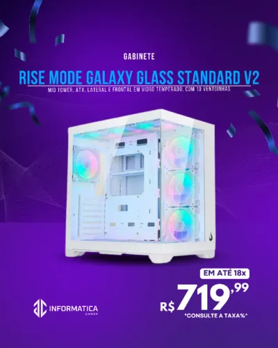 GABINETE GAMER RISE MODE GALAXY GLASS STANDARD V2