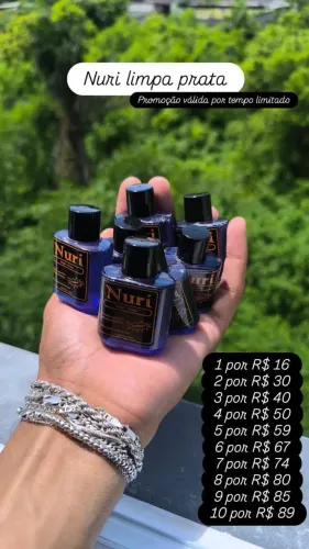 Produto Nuri limpa prata, ideal para limpeza, preço promocional