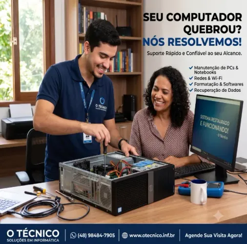 Manutenção de Notebook, Manutenção de Computador, Formatação