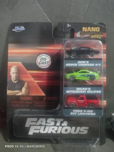 Velozes e Furiosos - Kit Miniaturas 1:87 Nano Hollywood Rides Jada