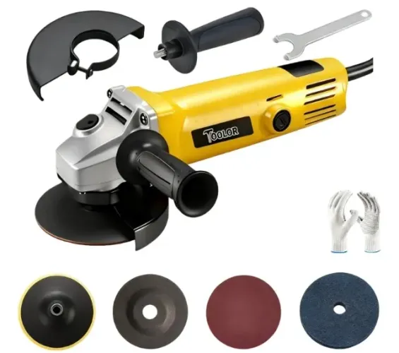 Esmerilhadeira Angular Lixadeira Disco Corte Desbaste 720w Cor Amarelo Frequência