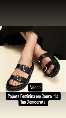 Papete Feminina Iris Preto democrata