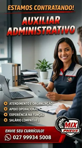 Vaga Auxiliar Administrativo