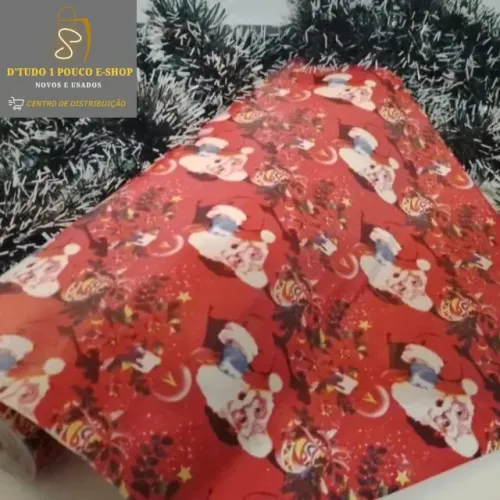 KIT / 20 FOLHAS Papel De Presente Natal- VERMELHO - PAPAI NOEL-NOVO