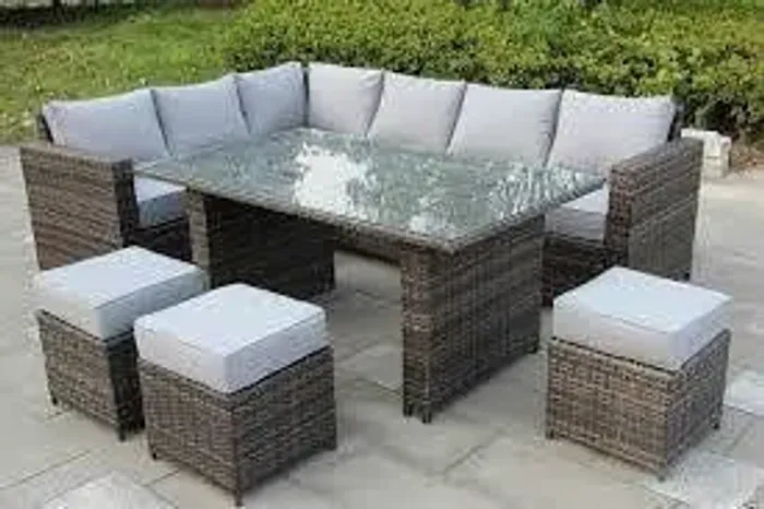 Conjunto de mesa em fibras sintéticas