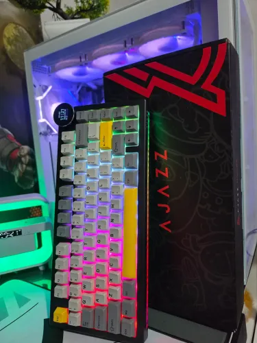 Teclado Mecânico sem fio AJAZZ AK820 V2 SCREEN - NOVO