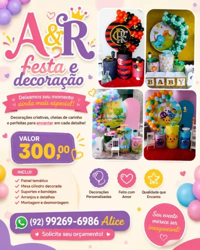 Ornamentação de aniversário 