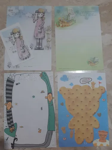 Papéis de carta variados, 2 por R$10.