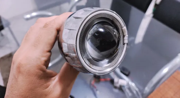 Projetor de Xenon Angel Eyes+ Lanterna Led moto