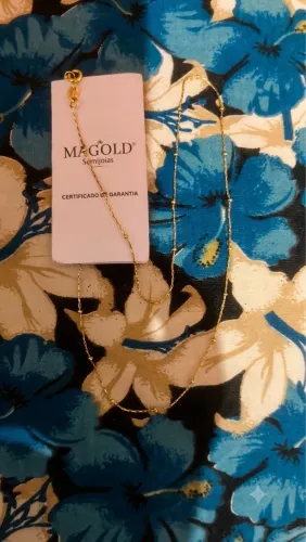 Colar Choker Banhado a Ouro Magold + Certificado de Garantia