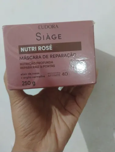 Eudora Siàge Nutri Rosé Máscara de reparação - Nutrição profunda repara raiz e pontas
