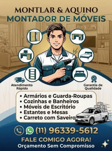 Montador de Móveis Profissional - MontLar & Aquino (Rápido e Garantido)
