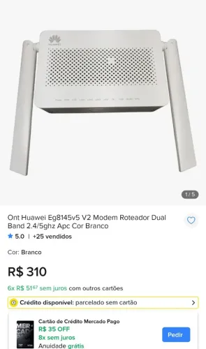 Roteador wi-fi Huawei 