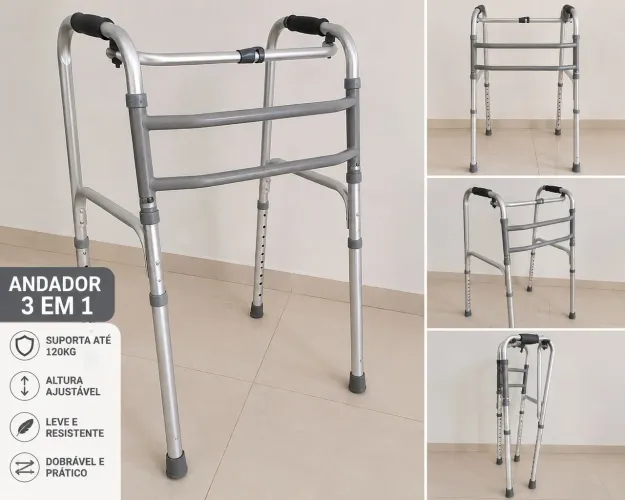 ANDADOR 3 EM 1 EM ALUMÍNIO À VENDA ?