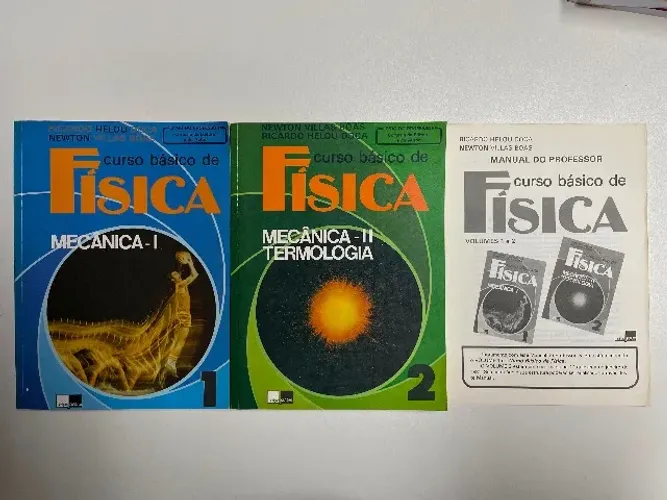 Curso Básico de Física - Vol. 1, 2, e Manual do Professor (Helou Doca / Villas Bôas) Raro
