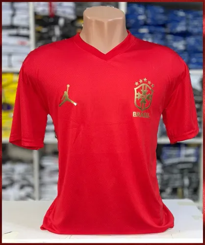 Camisa Brasil Vermelha G e GG Pronta Entrega