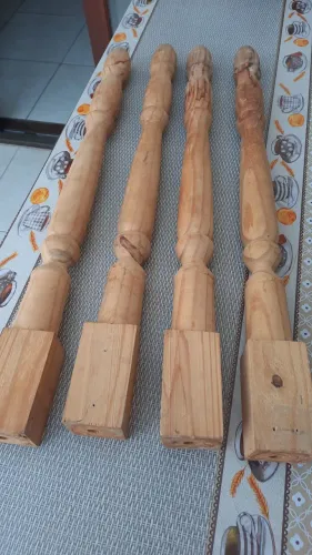 Pé para mesa torneadas em madeira