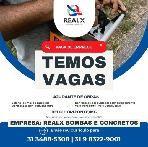 Vagas de Ajudantes de Obras