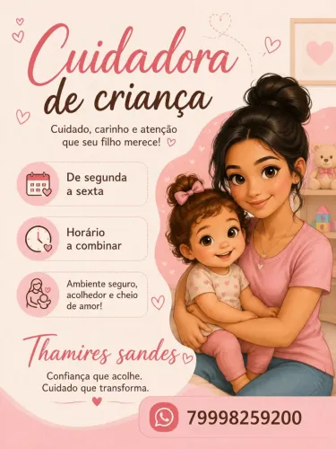 Trabalho como Babar de segunda a sexta-feira 