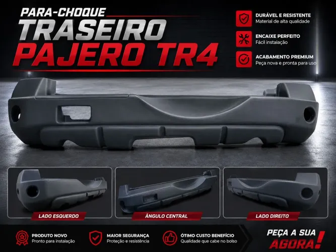 Para-choque traseiro Pajero tr4 2008