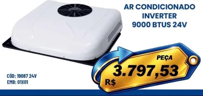 Ar inverter caminhão teto